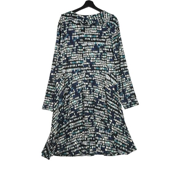 The Limited Multicolor Faux Wrap Dress Size 3X Stretchy Ruffle $109 NWT - Picture 2 of 7